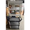 Image 1 : L1 - Multi-Tier Shelving Unit (72x35x23") and Rolling Service Cart