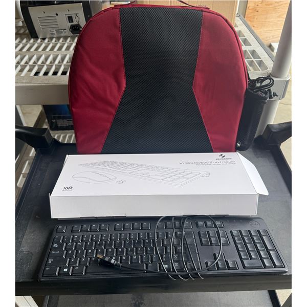 L1 - 3-Pcs Lot: New Joyaccess Wireless Keyboard, Heated Seat Cushion