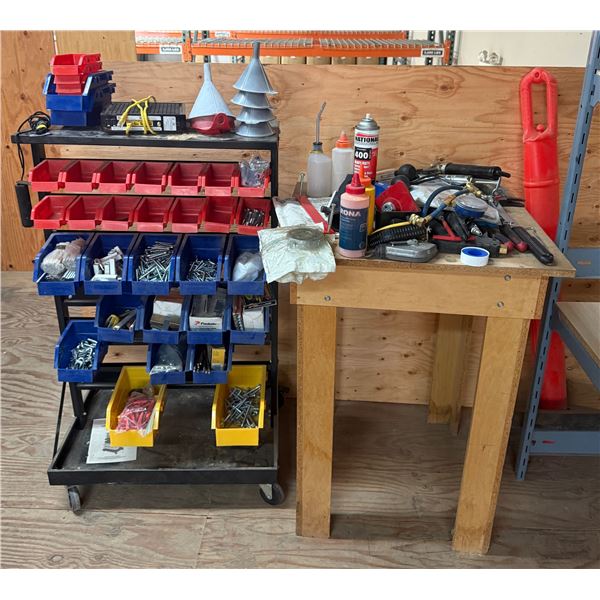 L1 - Mobile Hardware Organizer with Screws, Hand Tools, and Workshop Accessories