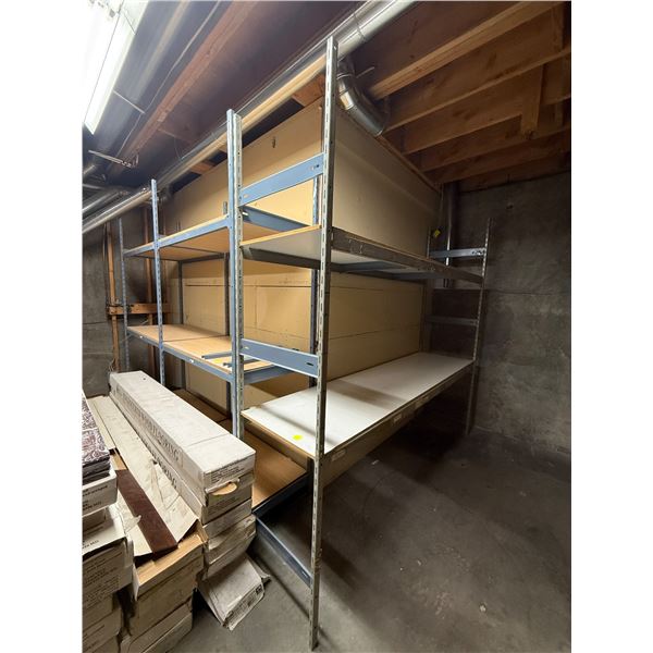 L1 - Group of 2 Industrial Metal Shelving Units - Buyer Disassembly Required