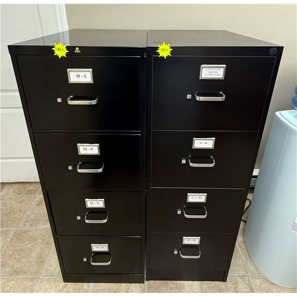 L1 - 2-Pcs Metal Cabinets, 52" x 18" x 25" Each
