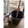 Image 5 : L1 - 2 Fire Extinguishers and Assorted Janitorial including Mops, Brooms, Cleaning Chemical Jugs, Tr