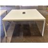 Image 2 : L3 - Group of 2  Square white tables & Desk - approx. 55x55" & 63"x 31 1/2"