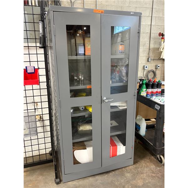 L3 -  Industrial Uline Clear-View Steel Frame Cabinet - approx. 6ft x 3ft x 2ft