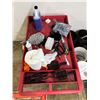 Image 2 : L3 - Red Cart & Content - includes Car Waterless Wash RENU/ Cleaning Brushes & Buckets