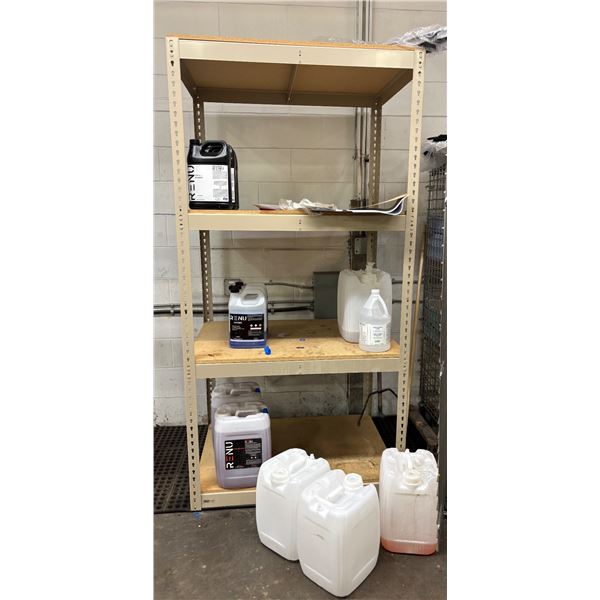 L3 - 4-Tiers Industrial Metal Shelf - includes Assorted RENU Car Cleaning Products (Glass Cleaners /