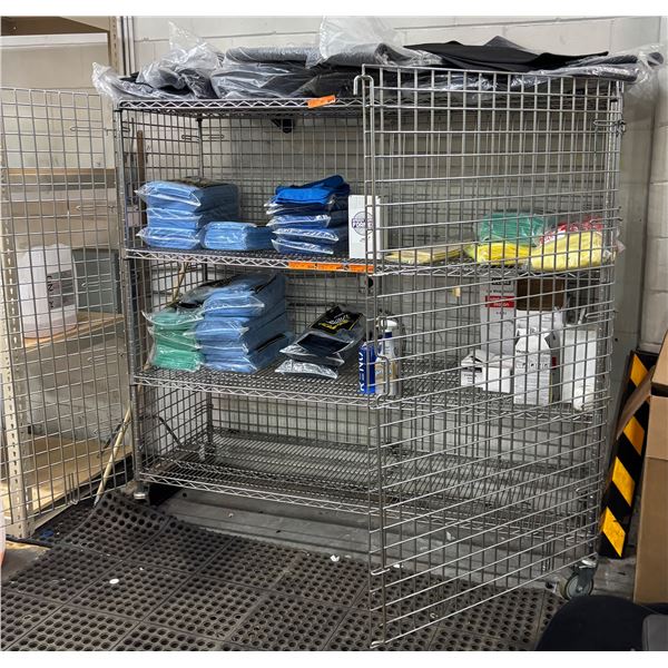 L3 - 3-Tiers Industrial Chrome Wire Security Cage on Wheels - R.V. $1,289.99 (approx. 6ft L x 2ft D 