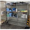 Image 1 : L3 - 3-Tiers Industrial Chrome Wire Security Cage on Wheels - R.V. $1,289.99 (approx. 6ft L x 2ft D 