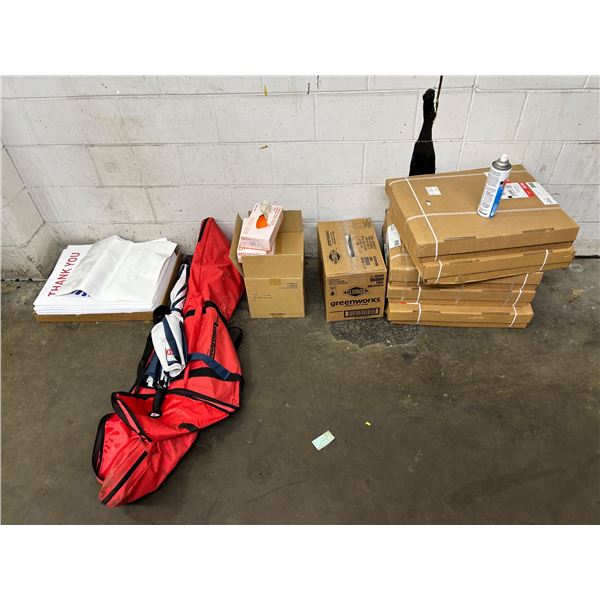 L3 - New Cleaning Products & Supplies Group Lot - includes ULINE Orange Gloves / Greenworks All-Purp