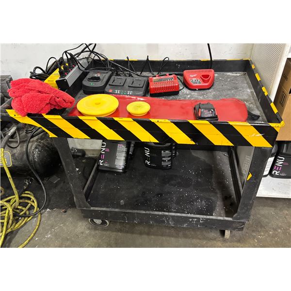 L3 - Black Mobile Detailing Polish Station - includes Black Cart / Battery Chargers / RENU Final Fin
