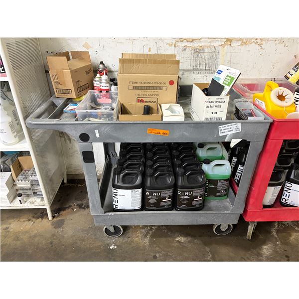 L3 - Gray  Mobile Car Detailing Station- includes Cart / RENU Leather, Vinyl & Rubber, Cleaner & Con