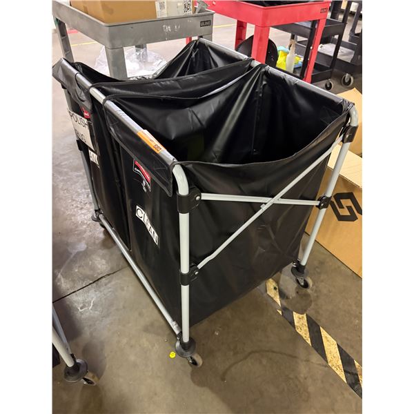 L3 - Rubbermaid Commercial Collapsible 2-Basket Truck w/ Microfiber Cloths - R.V. $336