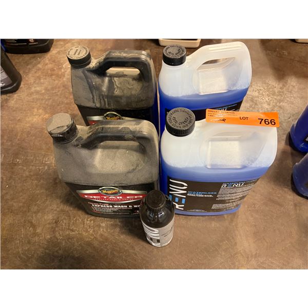 L3 - Group of 5 Assorted Car Detailing Cleaning Products - includes x2 RENU Waterless Wash / AR-Cybe