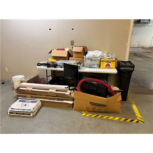 L3 - Table & Contents Group Lot - includes assorted Tesla Chrome Plate Frames / LED Lamps / Rupes Cl