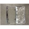 Image 4 : L3 - NEW Tesla Group of 3 Boxes of License Plate Frames Kit - includes Laser Etched Black Chrome Pla