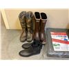 Image 3 : L3 - NEW Group of 3 Pairs of Work Boots & Industrial Tarps - assorted sizes