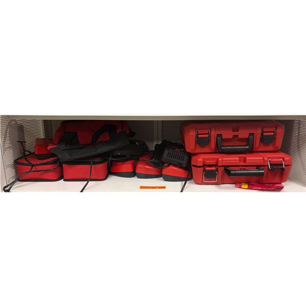 L3 - Large Group of Milwaukee Battery Chargers & Storage Cases - includes approx. 4 M12 Lithium-Ion 