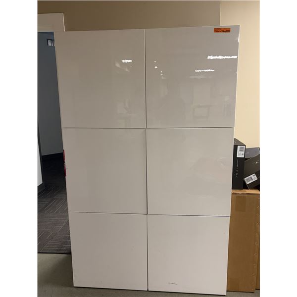 L3 - IKEA White Bestä Storage Cabinet - approx. 47" L x 76" H x 16" D
