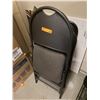 Image 1 : L3 - Group of 8 Assorted Black Folding Chairs & Posters