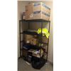Image 1 : L3 - 5-Tier Black Industrial Shelf & Content - includes Uline Disposable Face Masks / Portable Heate