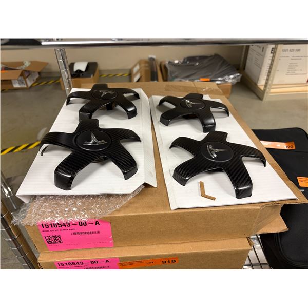 New - Tesla OEM Wheel Cap Kit Carbon Fiber