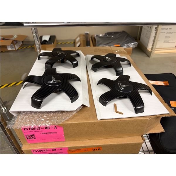 New - Tesla OEM Wheel Cap Kit Carbon Fiber