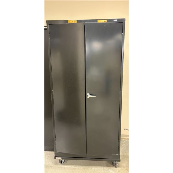 ULINE Locking steel Storage Cabinet on Wheels - 6 ft L x 3ft W x 2ft D