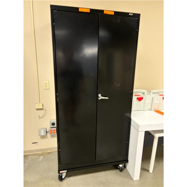 ULINE Locking steel Storage Cabinet on Wheels - 6 ft L x 3ft W x 2ft D