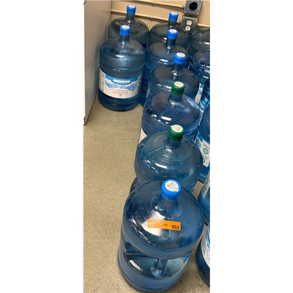 Group of 8 - Sealed and Filled 19 Liters Water Dispenser Jug