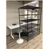 Image 1 : Group of Racking Approx 73" x 30" x 48" & White Desk Approx 63" x 32" x 30"