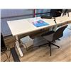 Image 2 : Group of 2 White Height Adjustable Desk with Contents - Approx 60"W x 31"D x 30"L