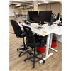 Image 1 : Group of Misc Office Items - Includes Height Adjustable desks, Office Chairs, Monitors etc