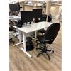 Image 2 : Group of Misc Office Items - Includes Height Adjustable desks, Office Chairs, Monitors etc