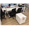 Image 1 : Group of Misc Office Items - Includes Height Adjustable desks, Office Chairs, File Cabinet etc