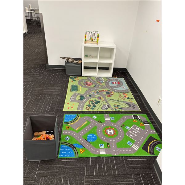 L2 - Children's Play Mats, Toys and 4 Way Shelf - 30x15.5x30"