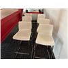 Image 1 : L2 - 6pc - White Bar Stools w/ Chrome Legs