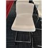 Image 2 : L2 - 6pc - White Bar Stools w/ Chrome Legs