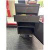 Image 2 : L2 - Uline Rolling Computer Desk Station w/ 2 Drawers & Door