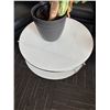 Image 5 : L2 - 5pc - (x3) Black Leather Chairs, Coffee Table & Plant