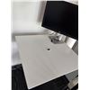 Image 4 : L2 - Group - (x3) White Stools, Table, HP Monitor & Standing Light