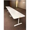 Image 1 : L2 - 3pc - Adjustable Height White Office Desks/Tables - 63x31.5" Top