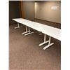 Image 2 : L2 - 3pc - Adjustable Height White Office Desks/Tables - 63x31.5" Top