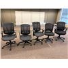 Image 1 : L2 - 5pc - Black Rolling Adjustable Office Chairs