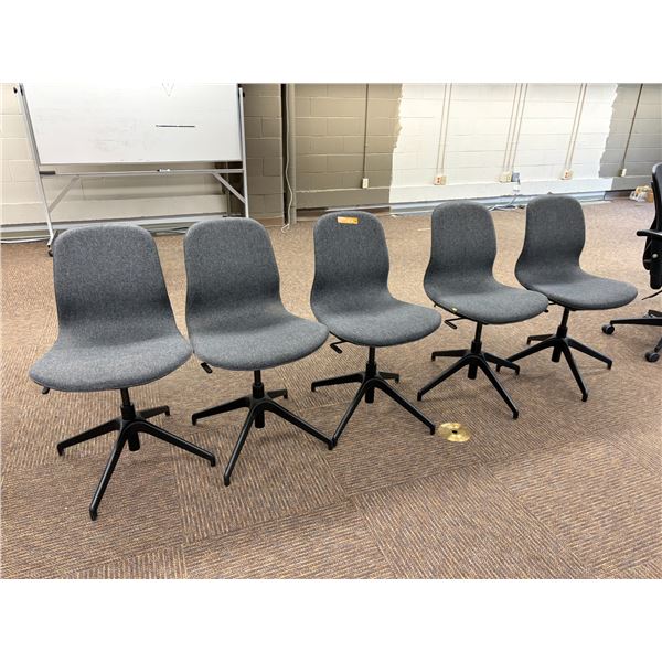 L2 - 5pc - Grey Adjustable Height Office Chairs