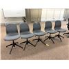 Image 1 : L2 - 5pc - Grey Adjustable Height Office Chairs