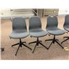 Image 3 : L2 - 5pc - Grey Adjustable Height Office Chairs