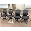 Image 1 : L2 - 4pc - Black Rolling Adjustable Office Chairs