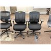 Image 2 : L2 - 4pc - Black Rolling Adjustable Office Chairs