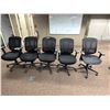 Image 1 : L2 - 5pc - Black Rolling Adjustable Office Chairs