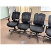 Image 2 : L2 - 5pc - Black Rolling Adjustable Office Chairs